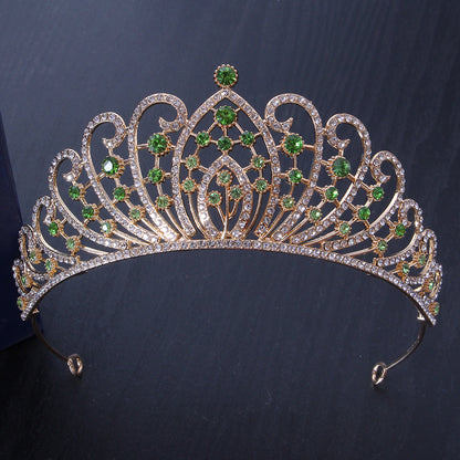 Bridal Crown Tiara Alloy Thick Silver Gold Crown Princess Bridal wedding accessories 650390631349