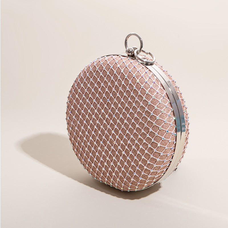 Small round bag ins Holding diamond-studded dinner bag Round jackhammer bag 640797477916