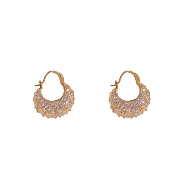 Micro-encrusted zircon bag earrings 693037597905