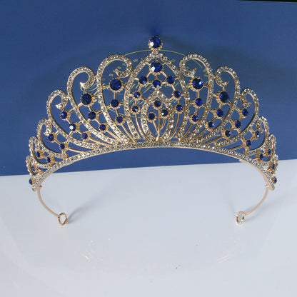 Bridal Crown Tiara Alloy Thick Silver Gold Crown Princess Bridal wedding accessories 650390631349