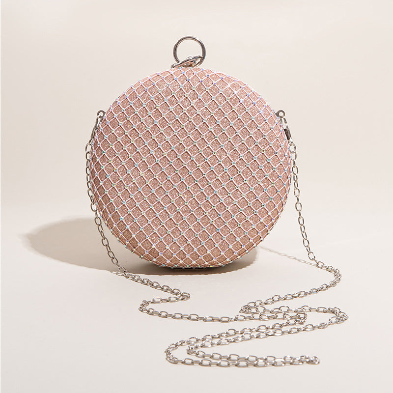 Small round bag ins Holding diamond-studded dinner bag Round jackhammer bag 640797477916