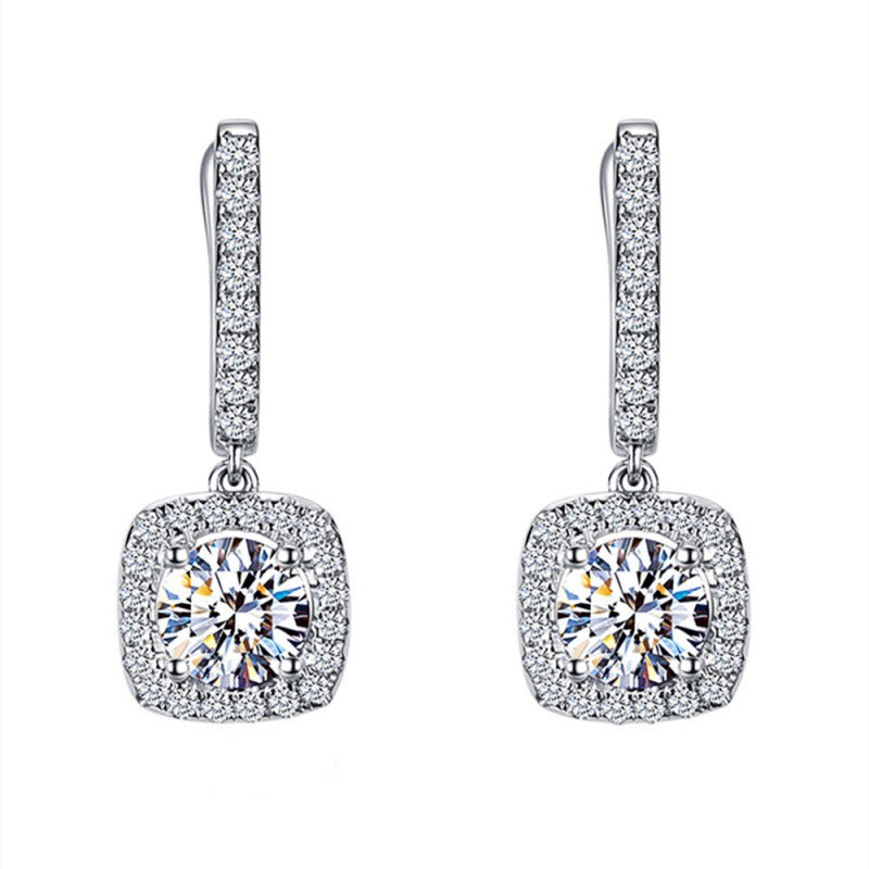 Sugar cube diamond earrings 805604207573