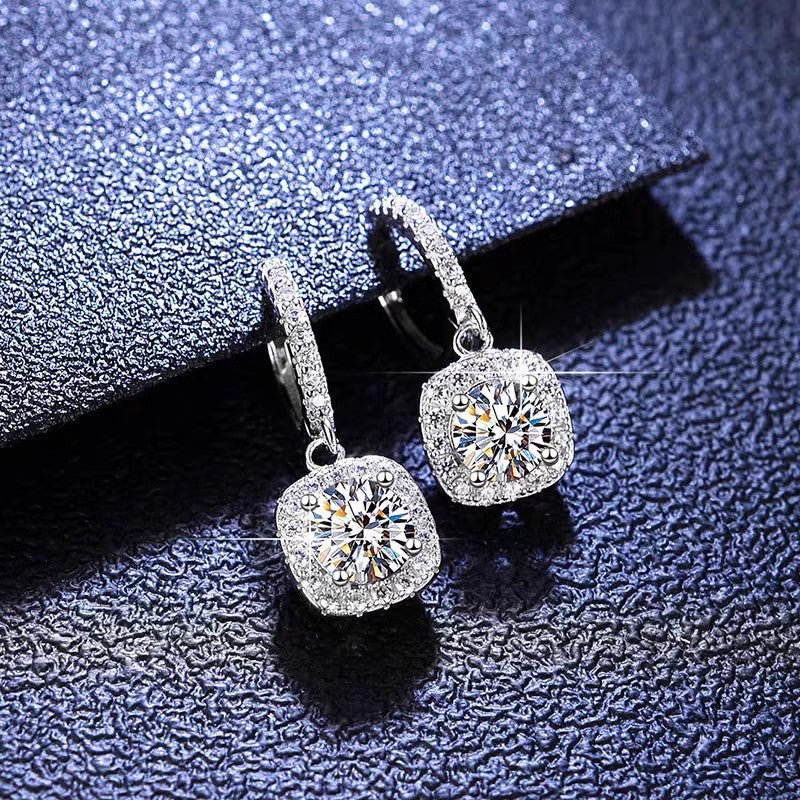 Sugar cube diamond earrings 805604207573