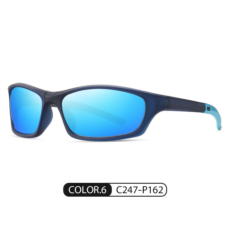 Sports folding bright color windproof portable polarized cycling sunglasses 741581086431