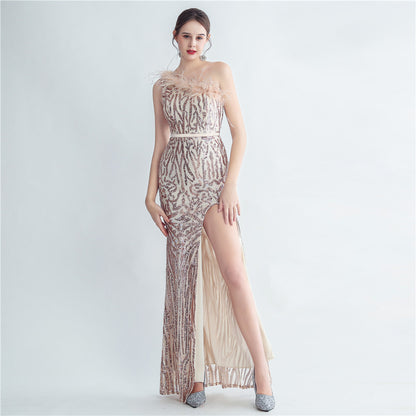 Trumpet-Mermaid Floor Length Sequins Evening Dress 732575208183