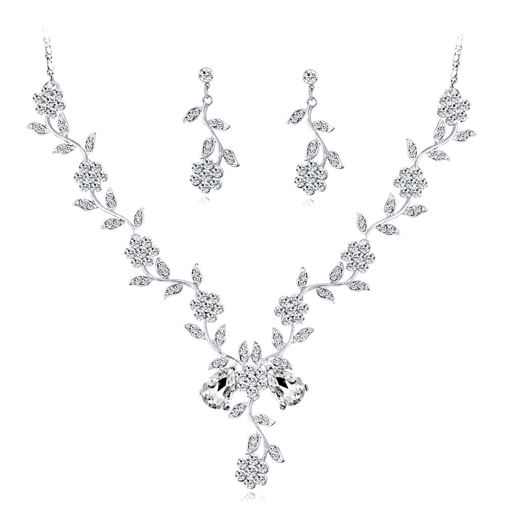 Bridal necklace set Fashion everything with diamond necklace pendant jewelry set 574692733881