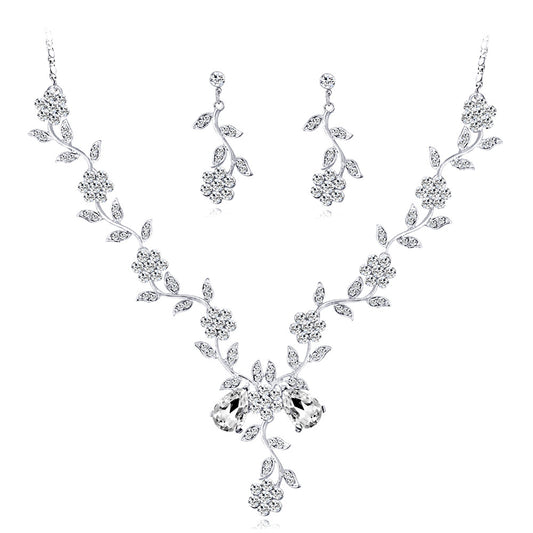 Bridal necklace set Fashion everything with diamond necklace pendant jewelry set 574692733881
