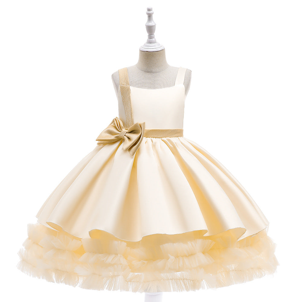 A-Line Mini Satin Flower Girl Dress 682558338968