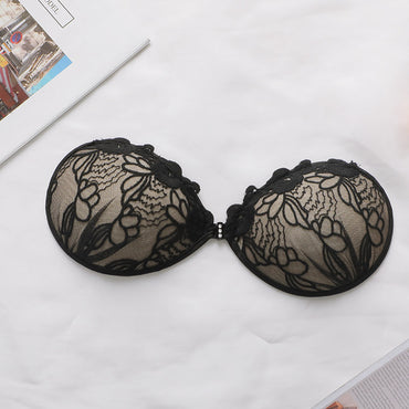 Lace round cup silicone breast patch 735327604574