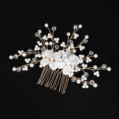 White Pearl Bride Combs 3  pieces 671252216580