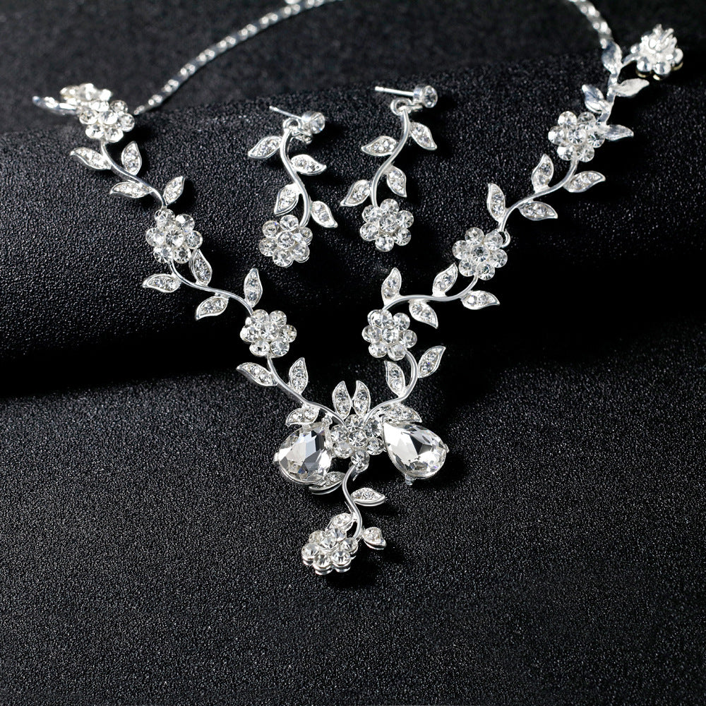 Bridal necklace set Fashion everything with diamond necklace pendant jewelry set 574692733881