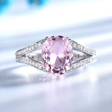 Colored treasure ring set with pink diamond ring 671505210226