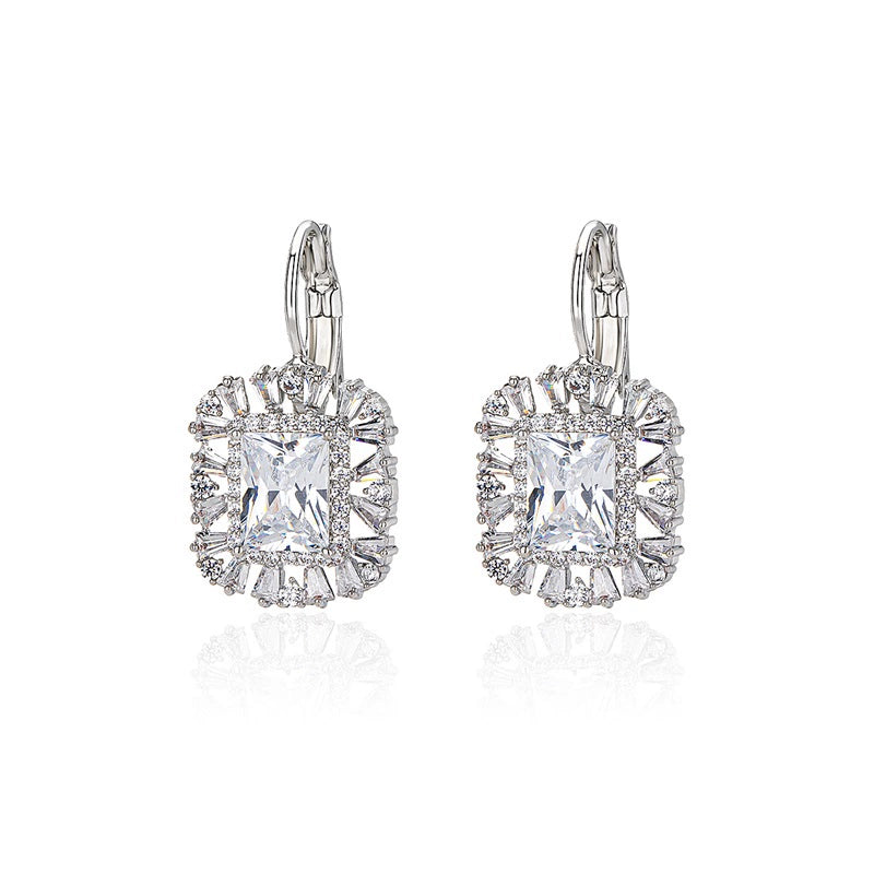 Zircon earrings earrings girl 762174263027