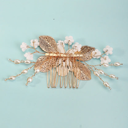 Bridal headwear Hairpin comb Wedding party wedding photo hairpin white polymer clay flower hair comb  768293185702