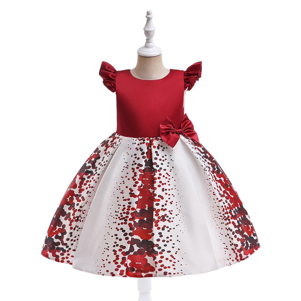 A-Line Mini Satin Flower Girl Dress 681770170786