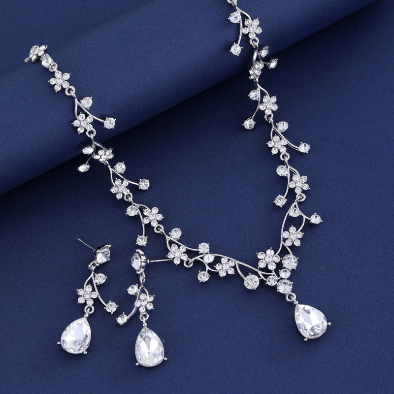 Bridal necklace Earrings Necklace Accessories Bridal wedding accessories jewelry set chain 805402127378