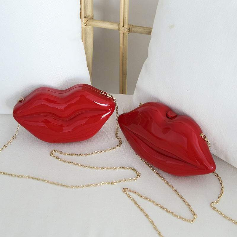 Acrylic Red Lips dinner bag 651077833983