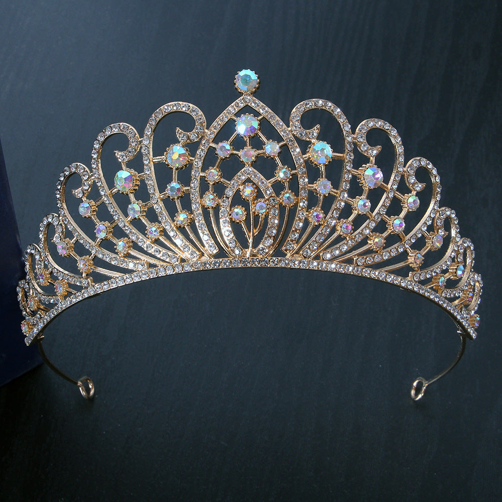 Bridal Crown Tiara Alloy Thick Silver Gold Crown Princess Bridal wedding accessories 650390631349