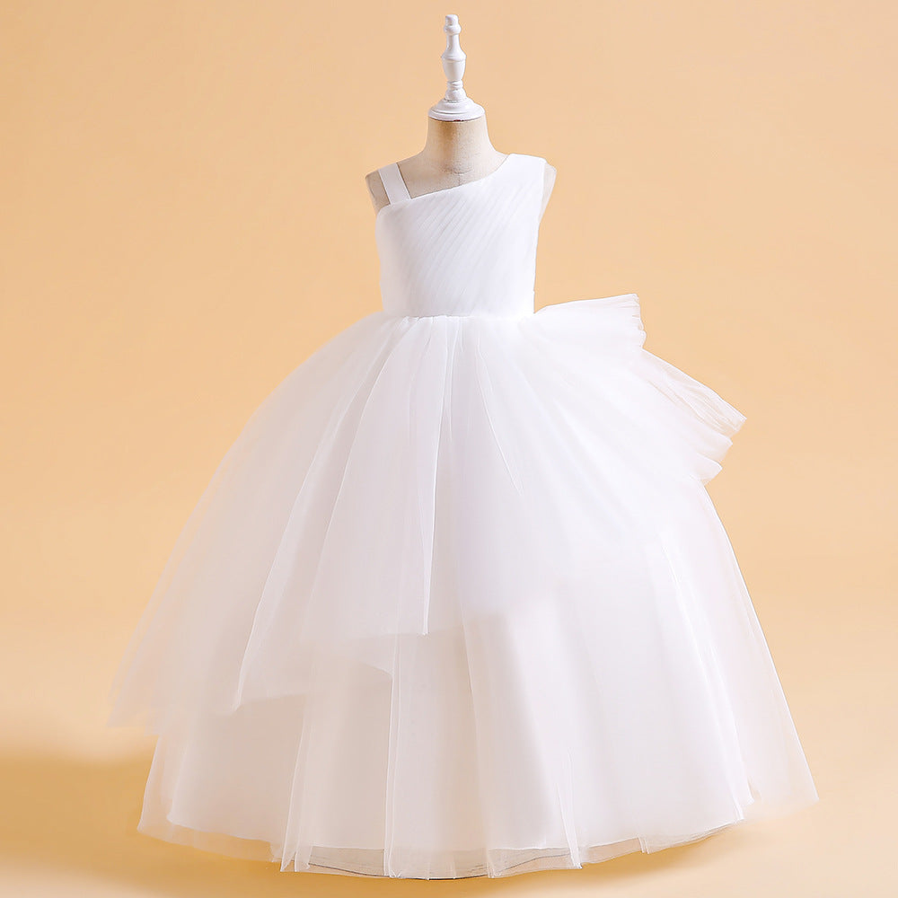 A-Line Maxi Tulle Flower Girl Dress 682982626293