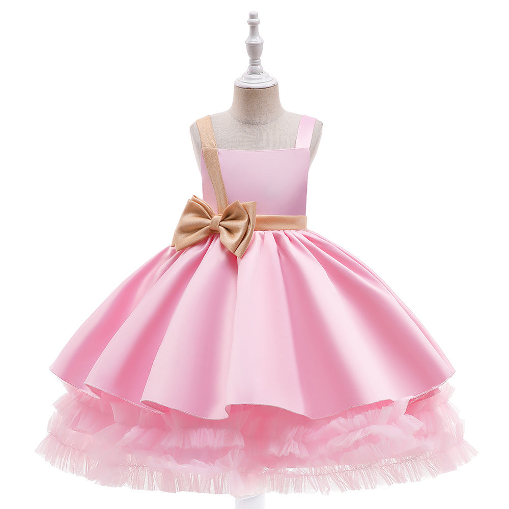 A-Line Mini Satin Flower Girl Dress 682558338968