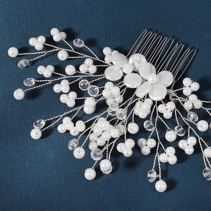 Wedding Hair Comb Pearl Crystal Bride Hair Accessories ，Set of 3  755481715795