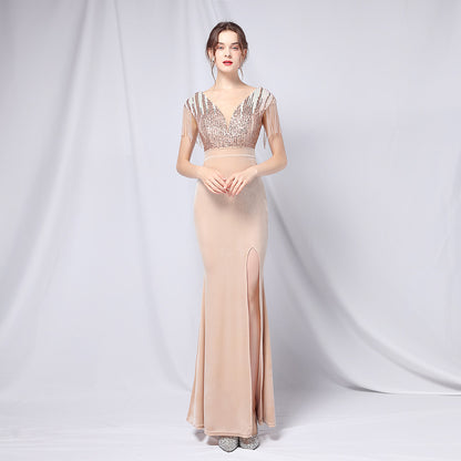 Trumpet-Mermaid Floor Length Satin Occasion Dress 656843357593