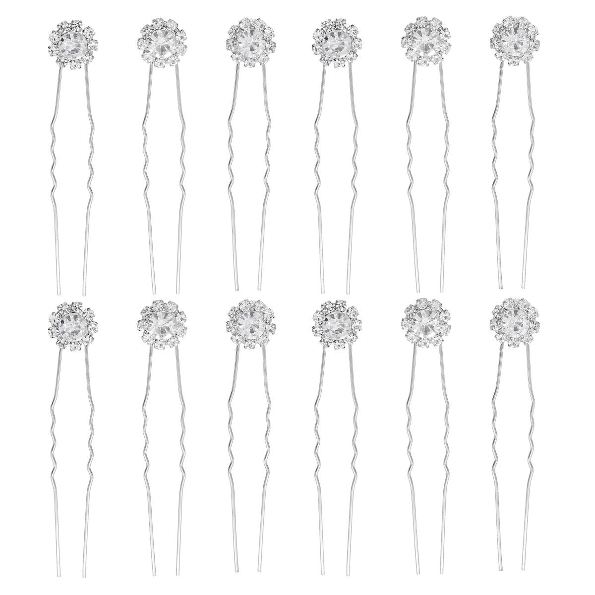 Rhinestone hairpin Light luxury deluxe bridal hairpin for women Hairpin accessory Sun flower hairpin set 768734557147