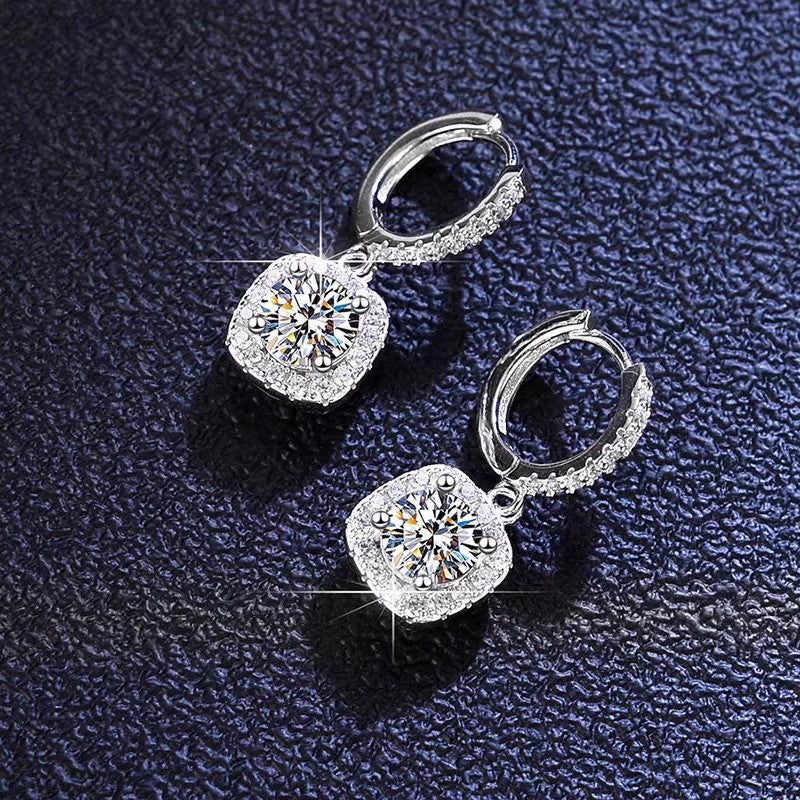 Sugar cube diamond earrings 805604207573