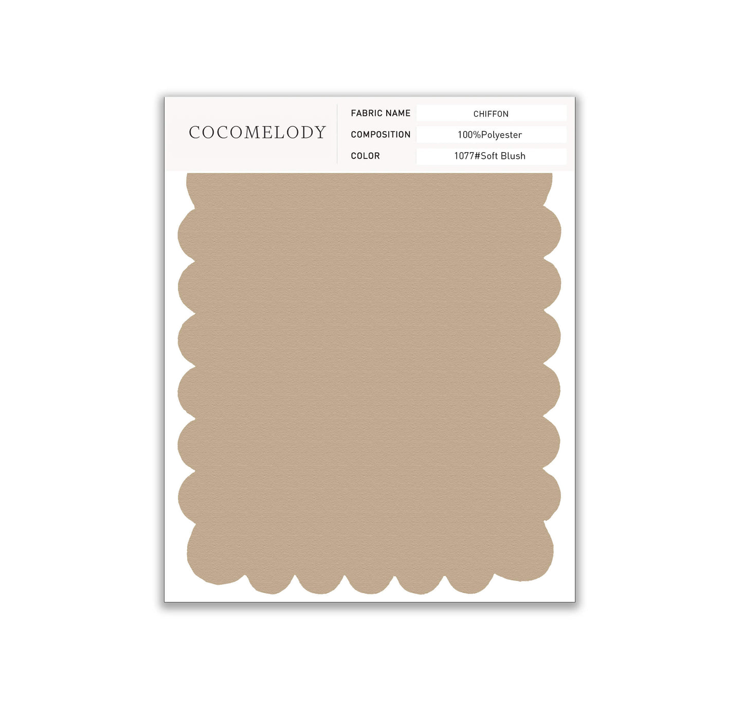 COCOMELODY Chiffon Fabric Swatch in Single Color SWCH16001 