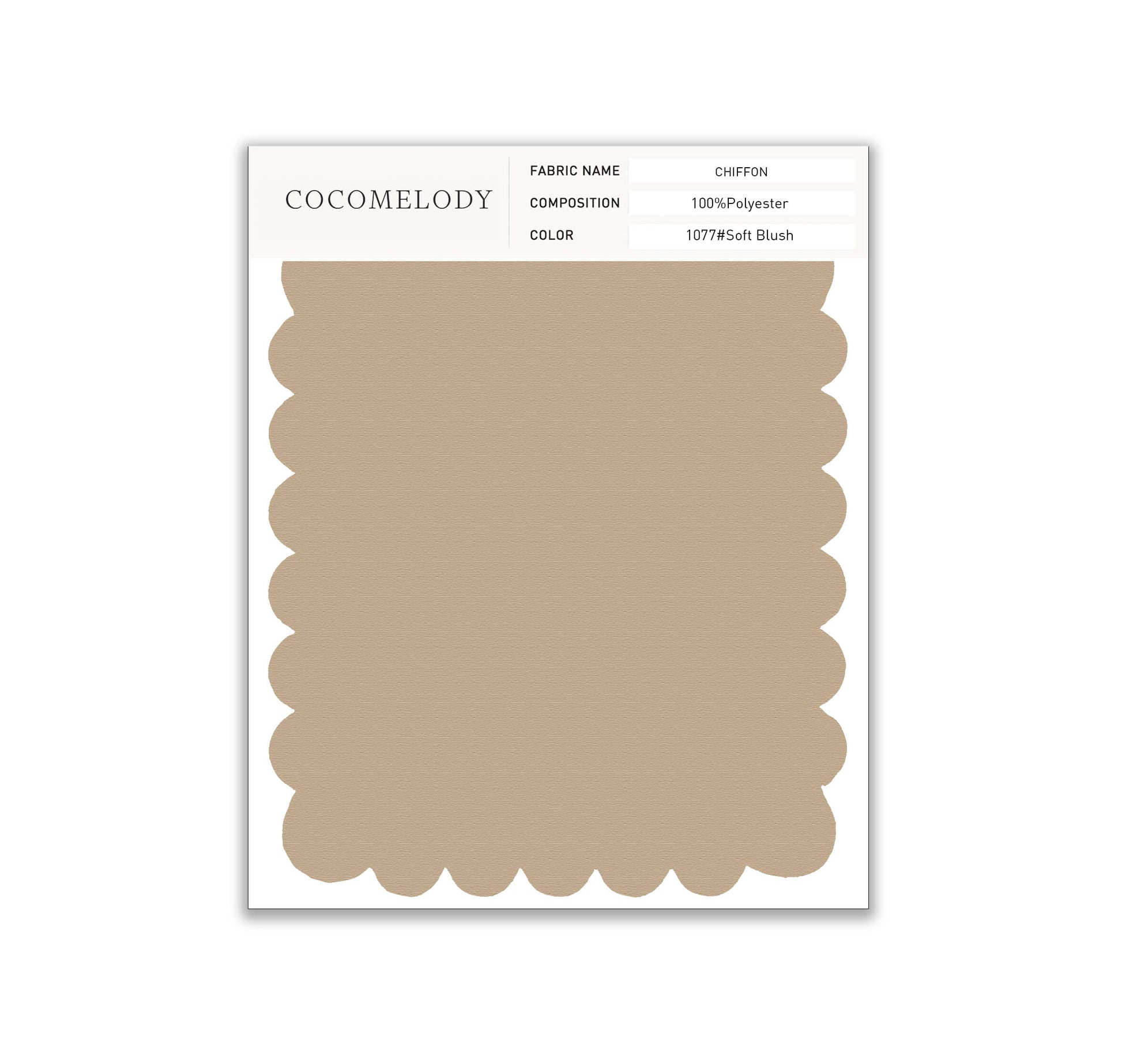 COCOMELODY Chiffon Fabric Swatch in Single Color SWCH16001 