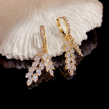 Earrings Bright Nebula Zircon Pearl Earrings 748956093496