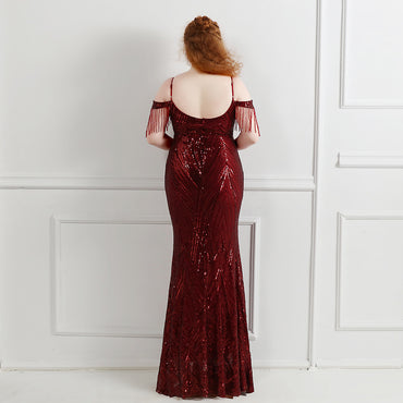 Trumpet-Mermaid Floor Length Sequins Evening Dress 647407958301