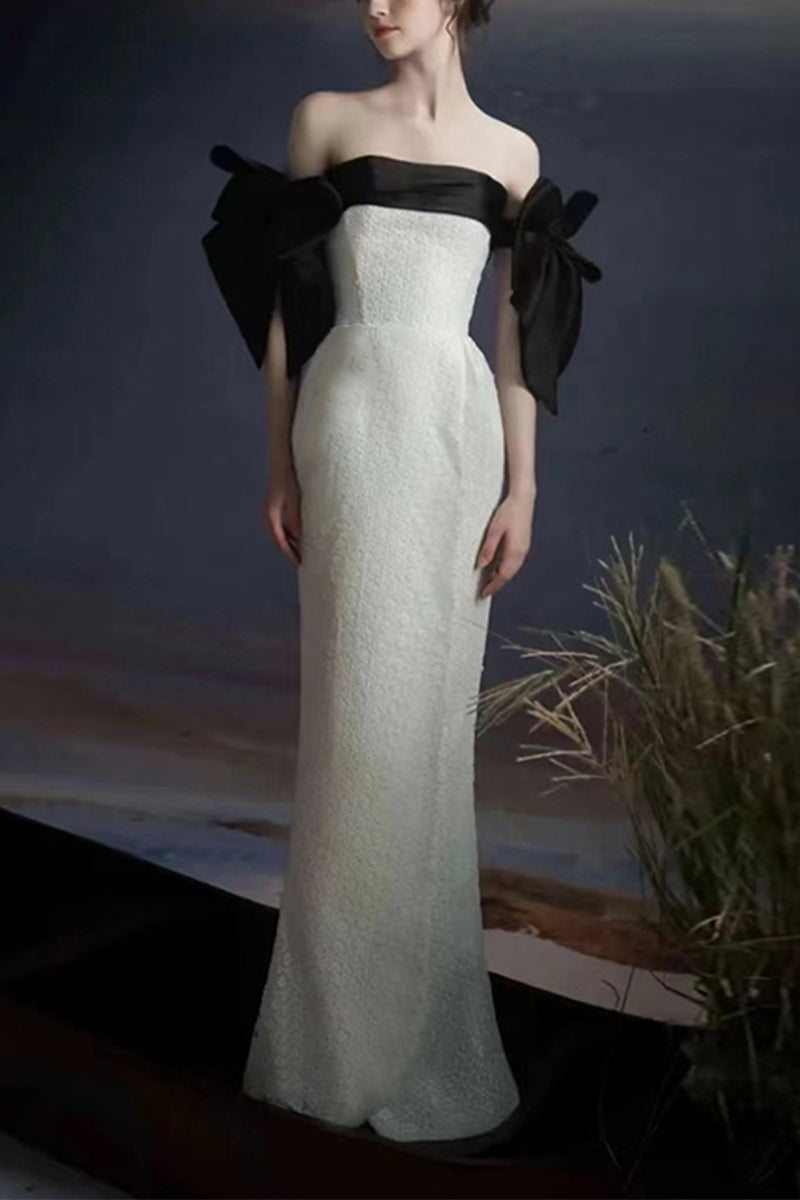 Trumpet-Mermaid Floor Length Lace Wedding Dress 687631532657