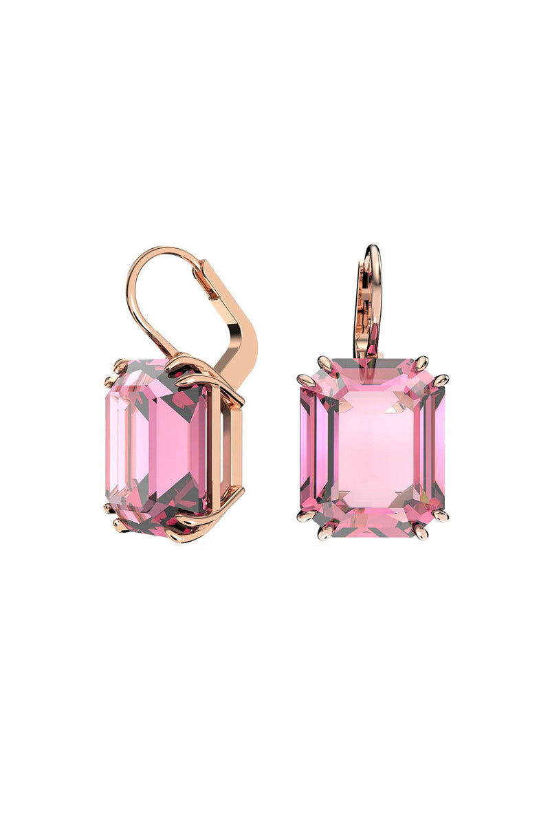 Octagonal cut square drill stud earrings 810229824415