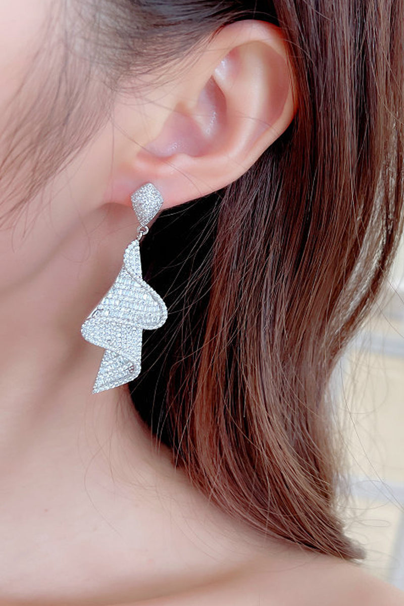 Zircon skirt streamer earrings 737367022162