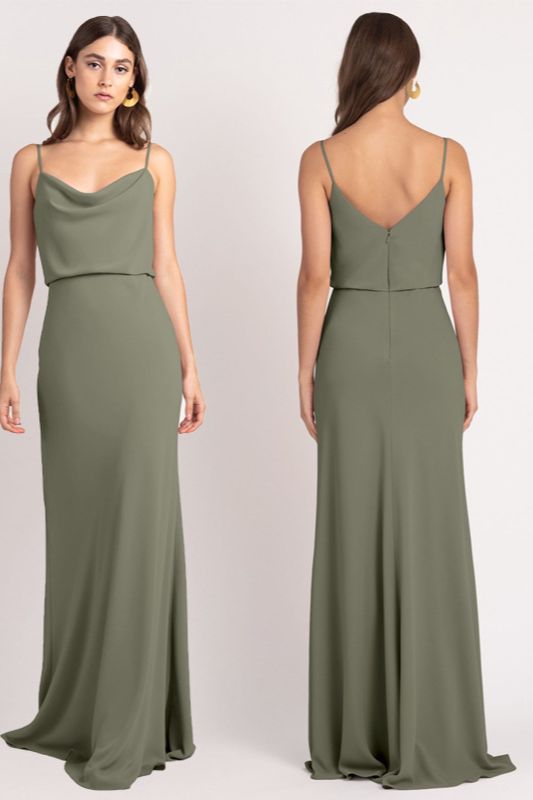 A-Line Maxi Chiffon  Bridesmaid Dress 818808852375