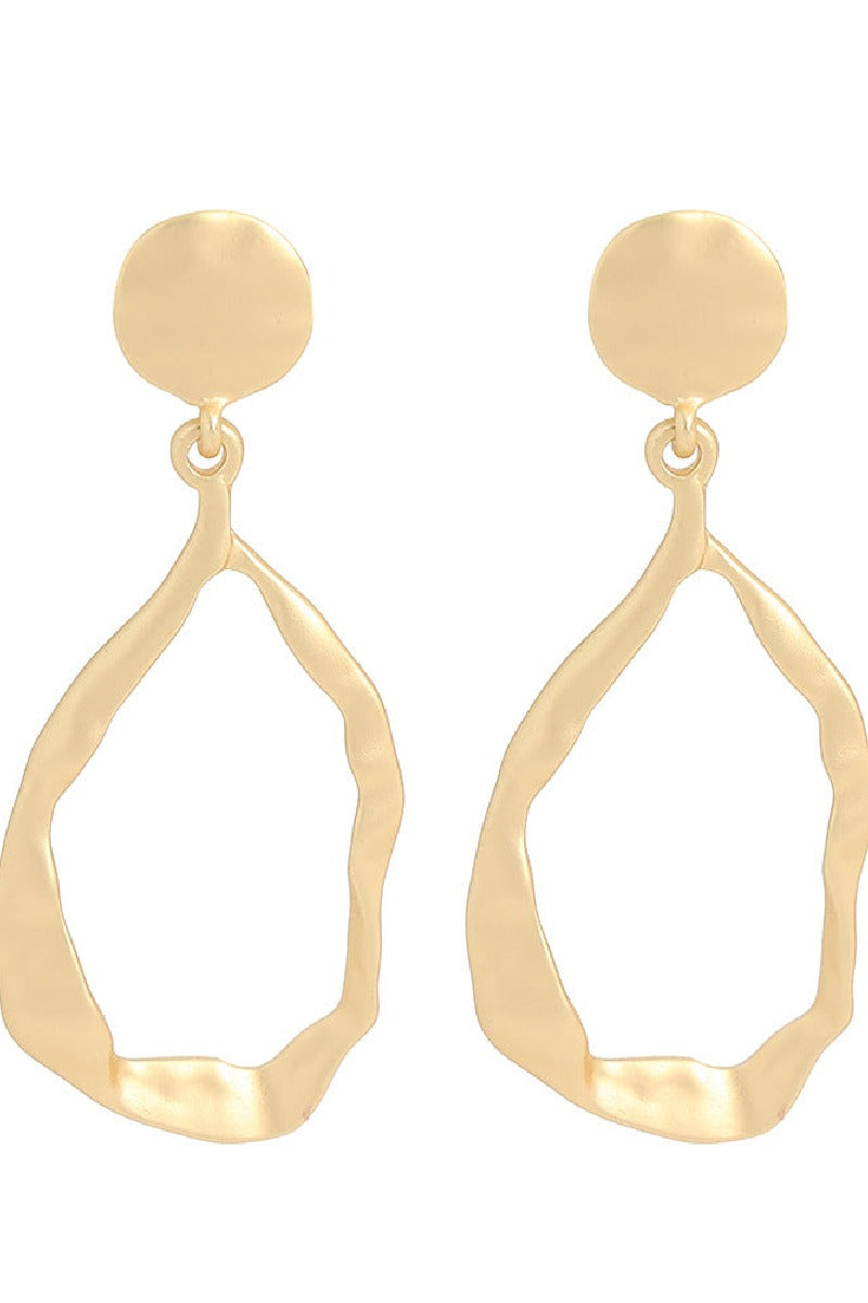 Drop shape striking surface stylish simple atmospheric earrings 676473740910