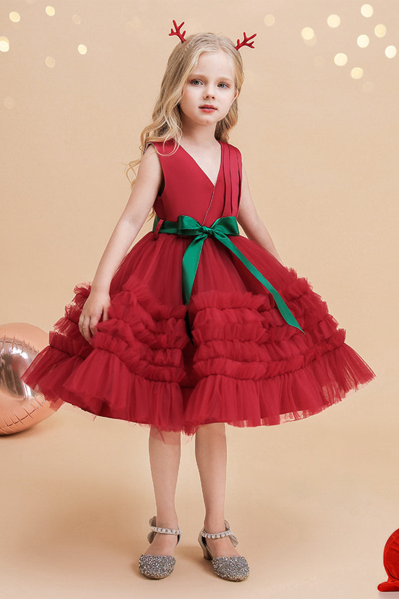 A-Line Mini Satin Tulle  Flower Girl Dress 682877751008