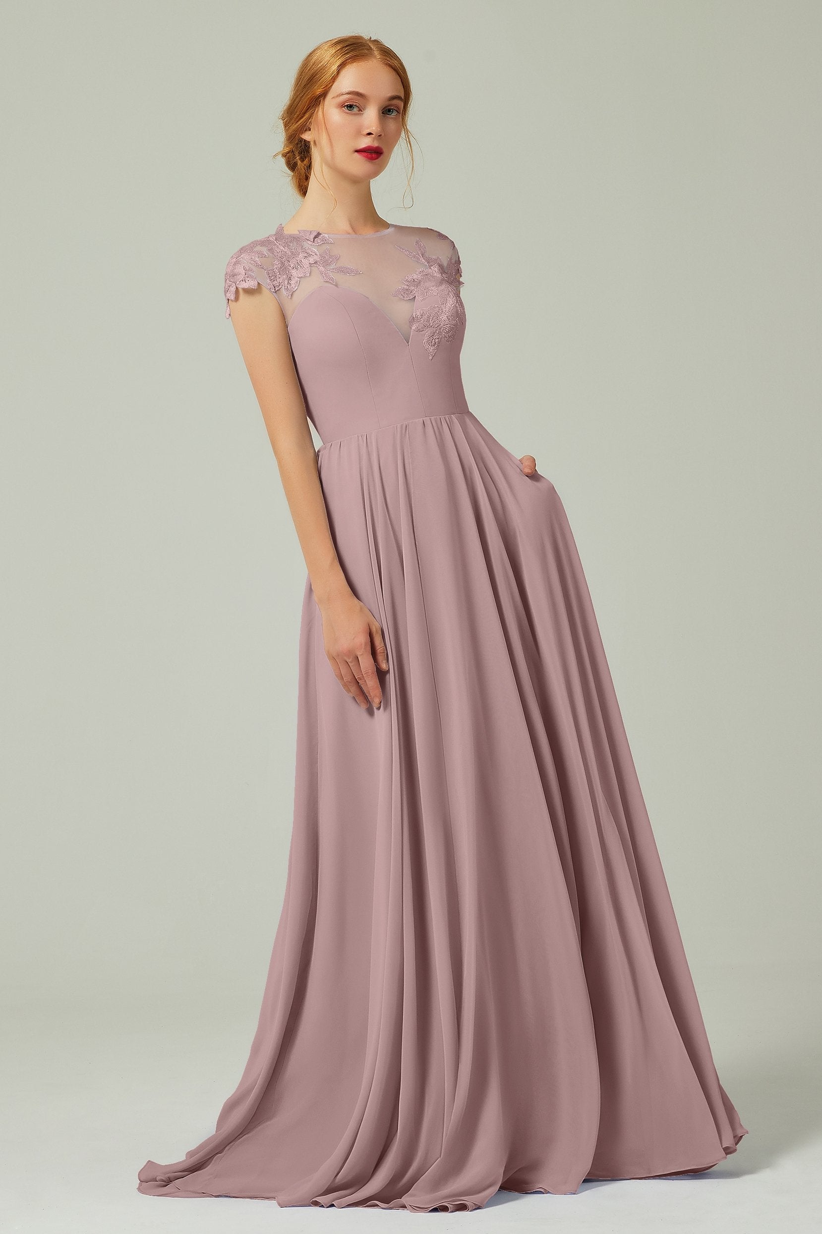 dark dusty rose bridesmaid dresses