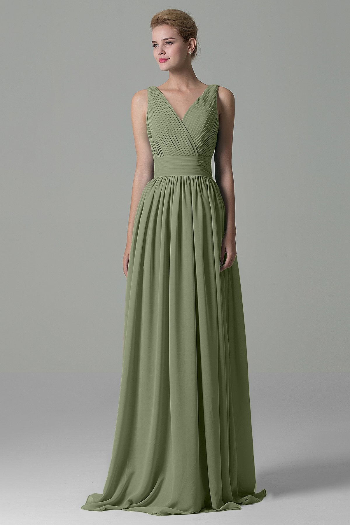 COCOMELODY Sheath Floor Length Chiffon Bridesmaid Dress COAF1500A 