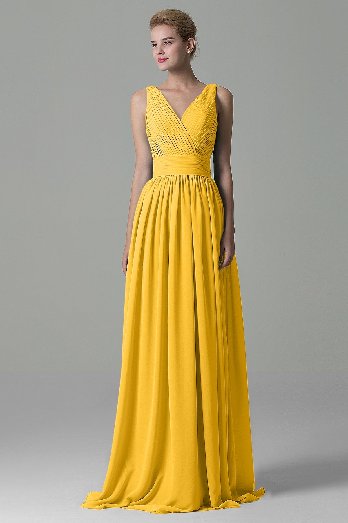 COCOMELODY Sheath Floor Length Chiffon Bridesmaid Dress COAF1500A 