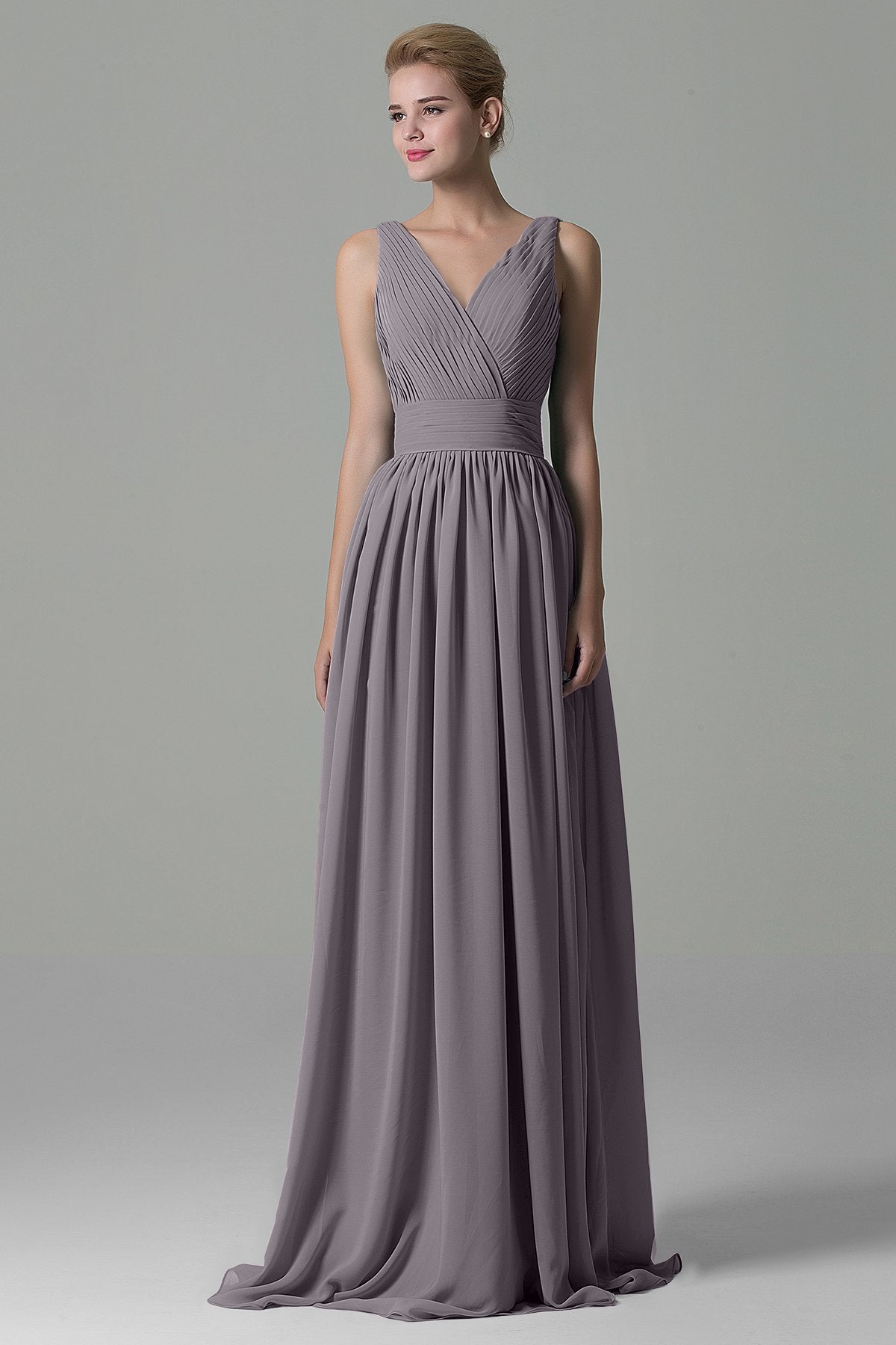 COCOMELODY Sheath Floor Length Chiffon Bridesmaid Dress COAF1500A 