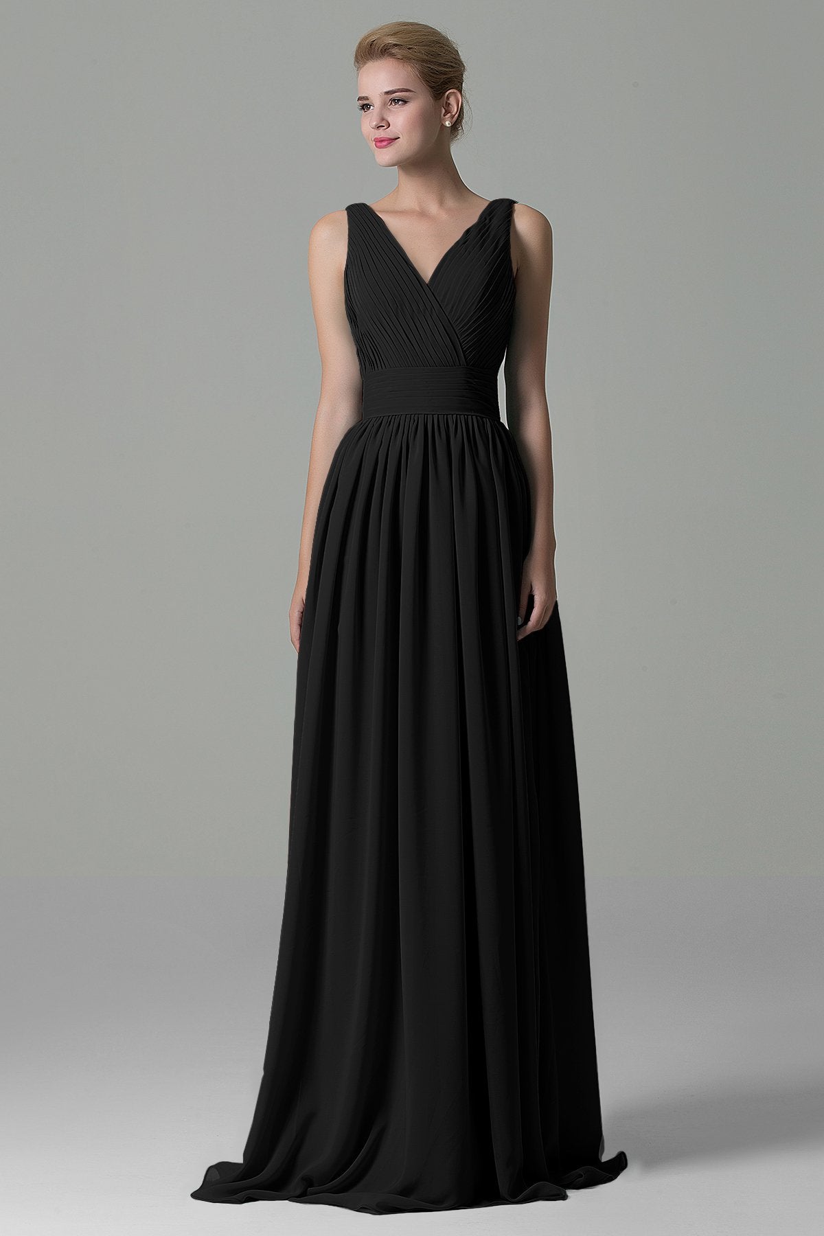 COCOMELODY Sheath Floor Length Chiffon Bridesmaid Dress COAF1500A 