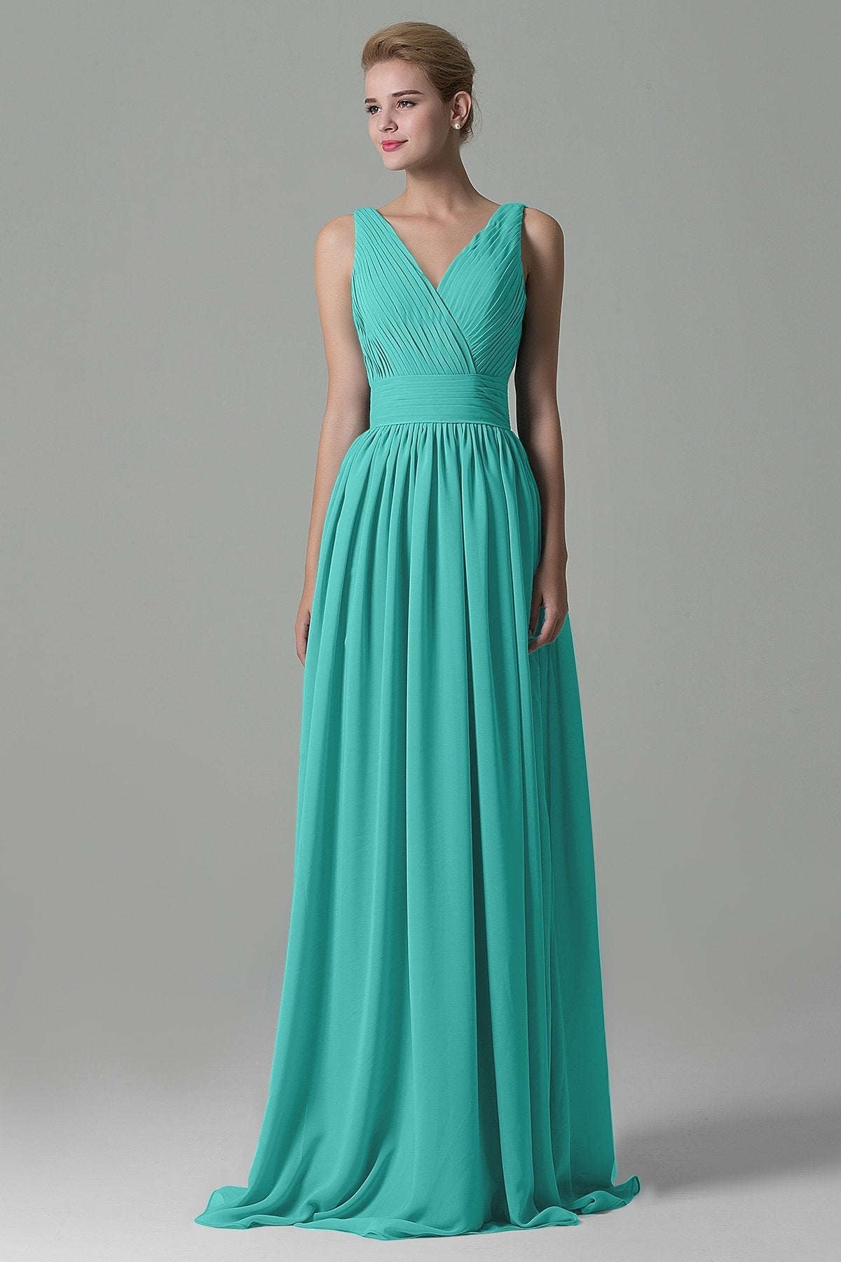 COCOMELODY Sheath Floor Length Chiffon Bridesmaid Dress COAF1500A 