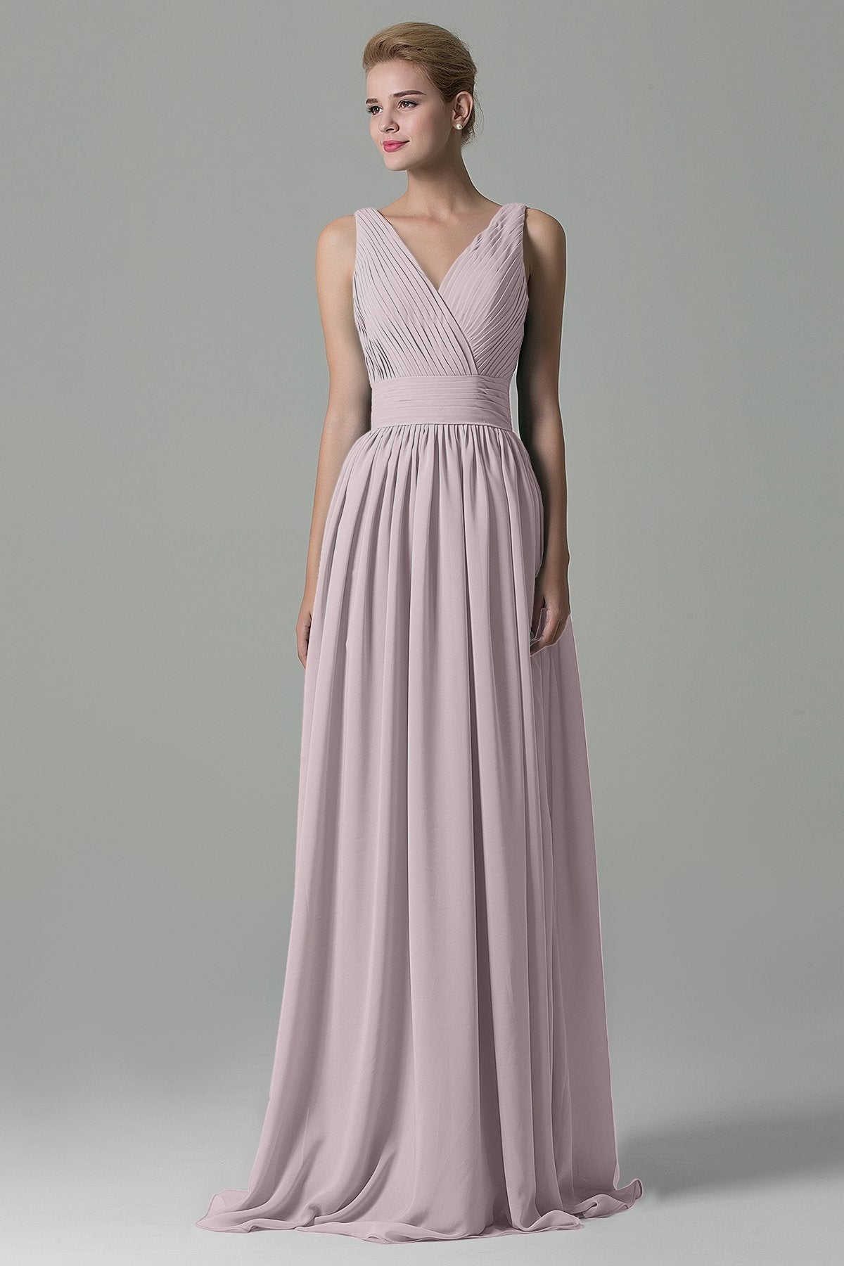 COCOMELODY Sheath Floor Length Chiffon Bridesmaid Dress COAF1500A 