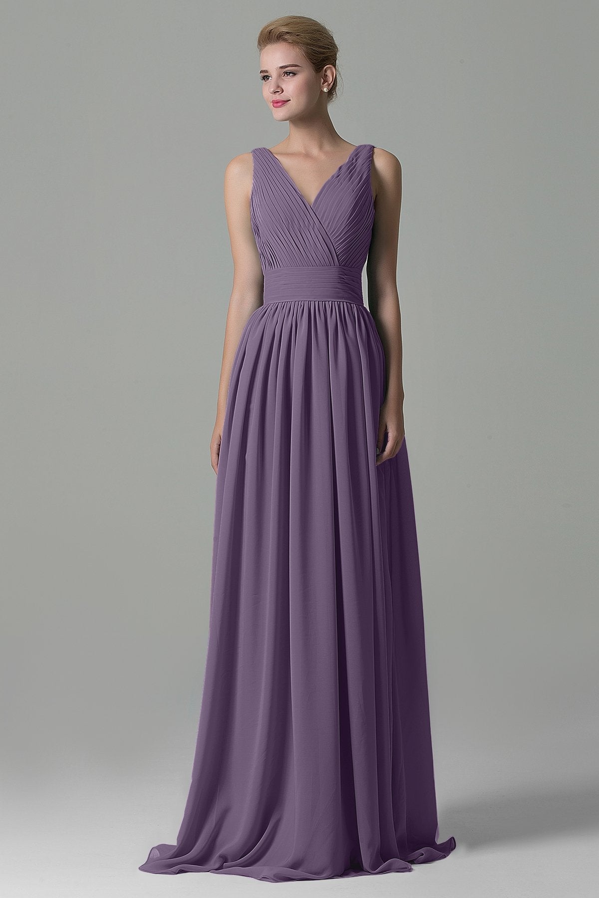 COCOMELODY Sheath Floor Length Chiffon Bridesmaid Dress COAF1500A 