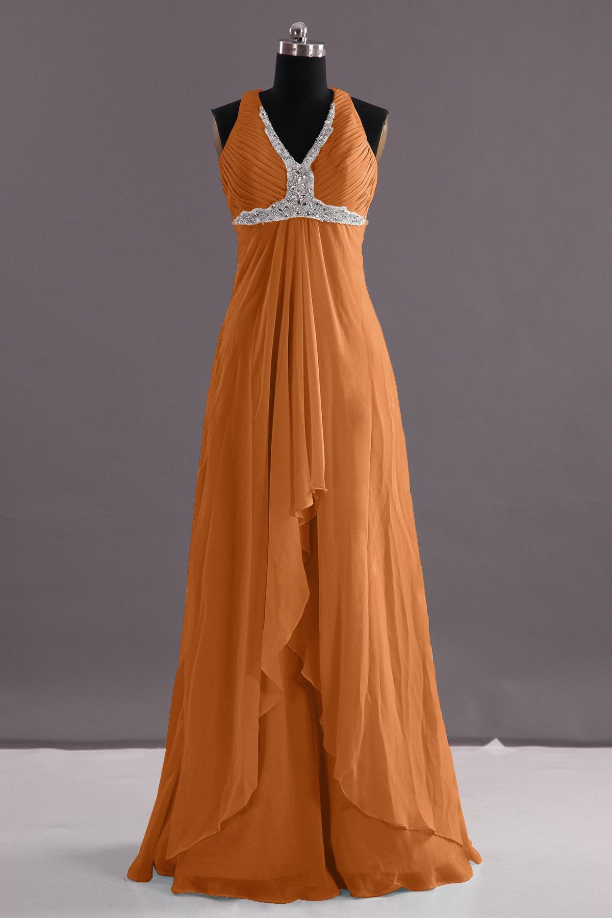 COCOMELODY Sheath-Column Floor Length Chiffon Evening Dress COEF14001 