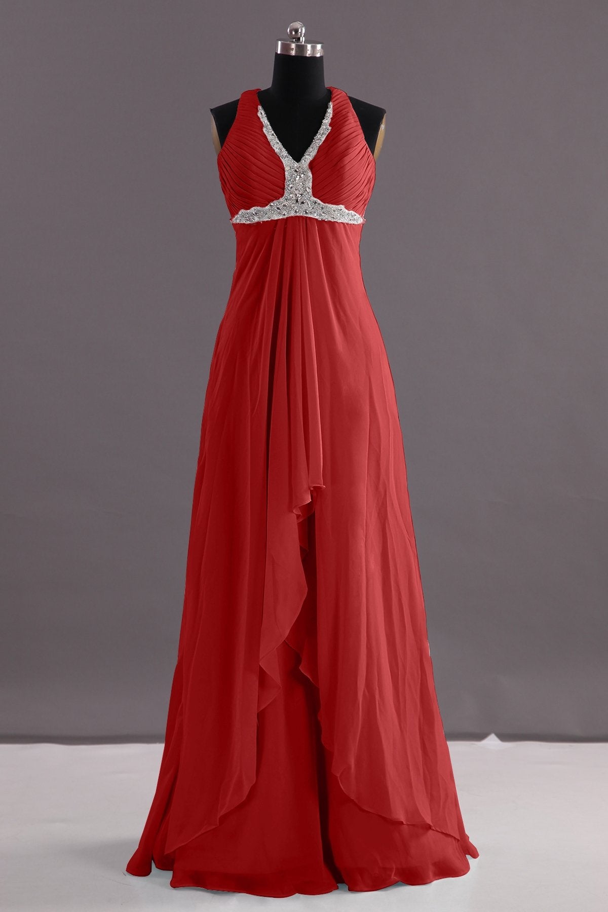 COCOMELODY Sheath-Column Floor Length Chiffon Evening Dress COEF14001 