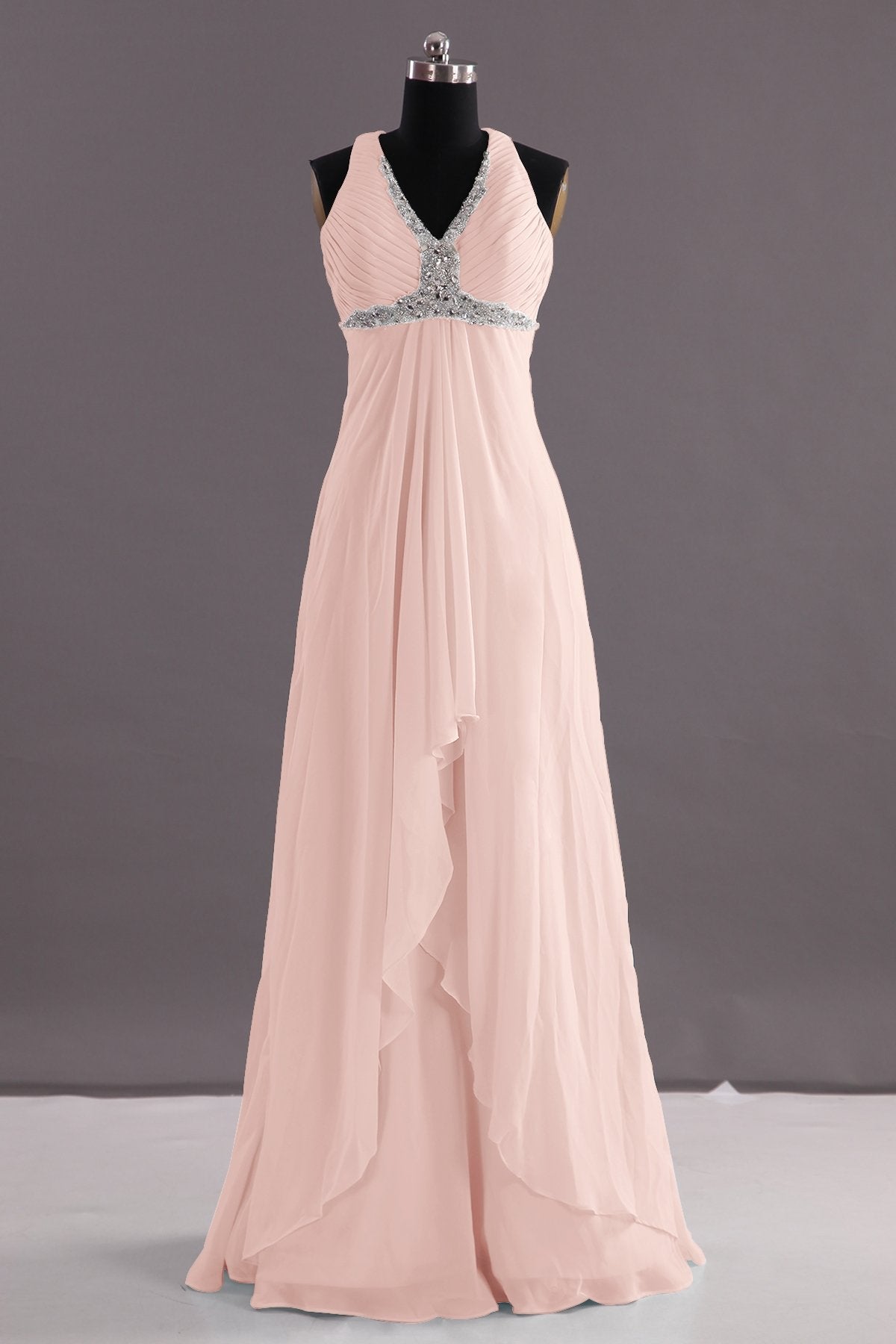 COCOMELODY Sheath-Column Floor Length Chiffon Evening Dress COEF14001 