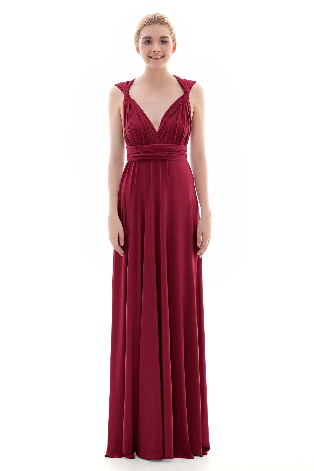 COCOMELODY Sheath Floor Length Knitted Bridesmaid Dress COEF16001 